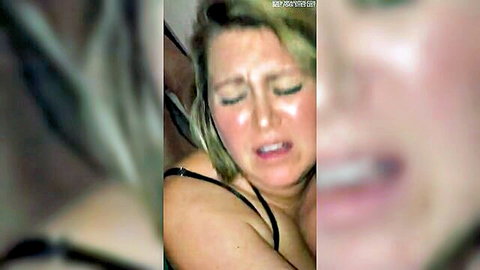 Blonde hot wife moaning in intense shared pleasure ecstasy