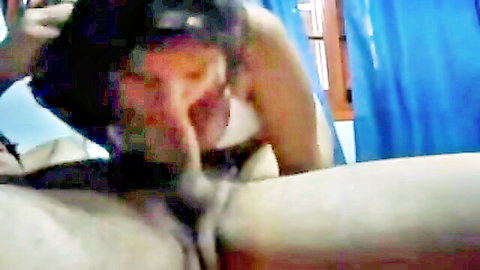Busty Indian girlfriend giving intense oral sex in hidden cam