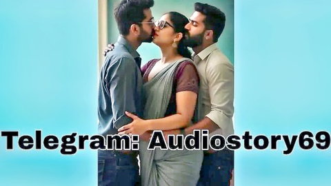 Indian mom in saree kissed by son while hugged in taboo threesome tease