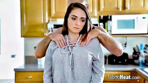 Ashly Anderson as passive stepdaughter grabbed by stepdad
