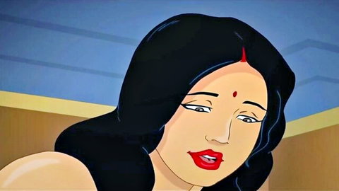Savita Bhabhi seductive nude MILF in hot Desi cartoon romance