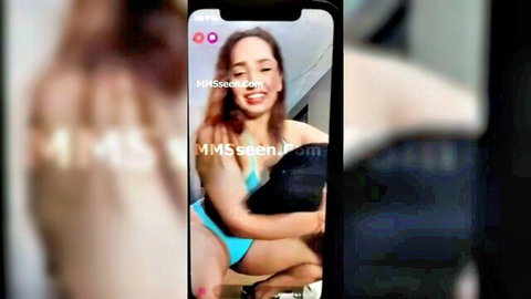 Aditi Mistry in sexy blue bikini squatting in pool live show